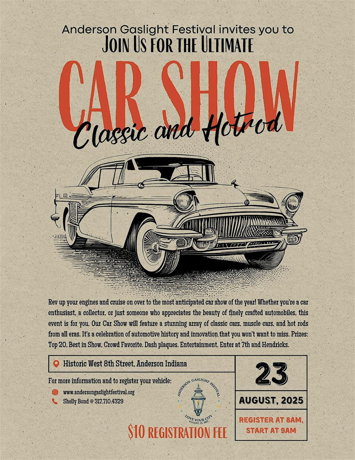 Anderson Gaslight Festival Car Show- Classic and Hotrod 2025
