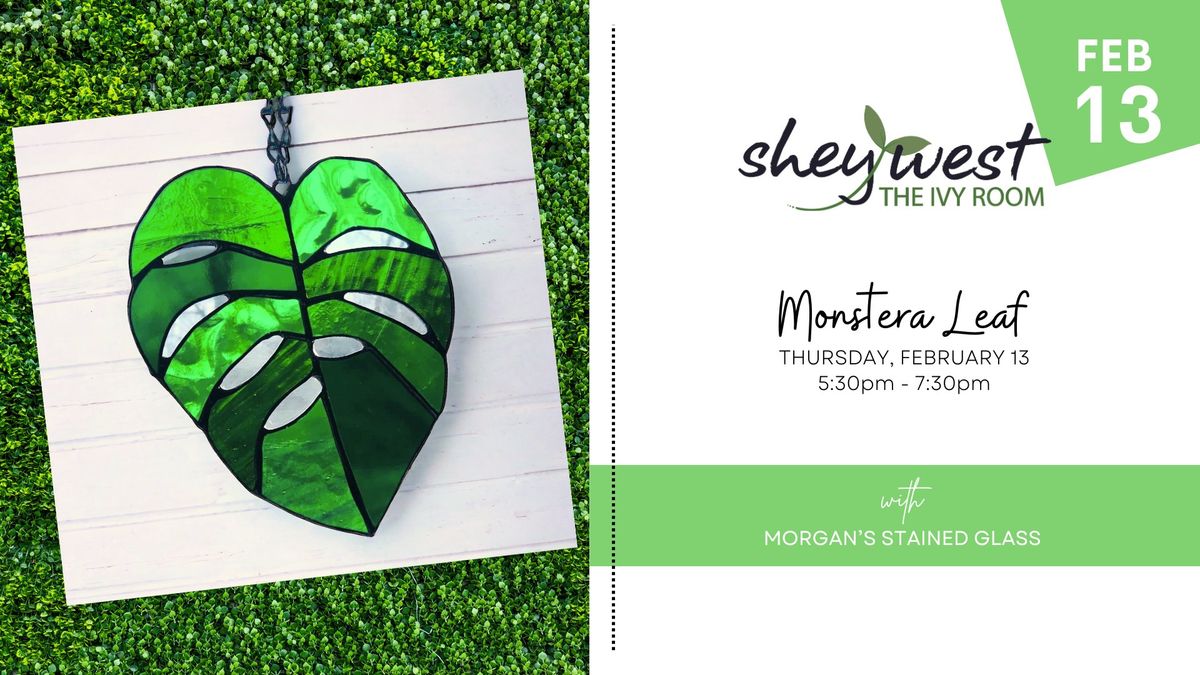 Stained Glass Monstera Leaf