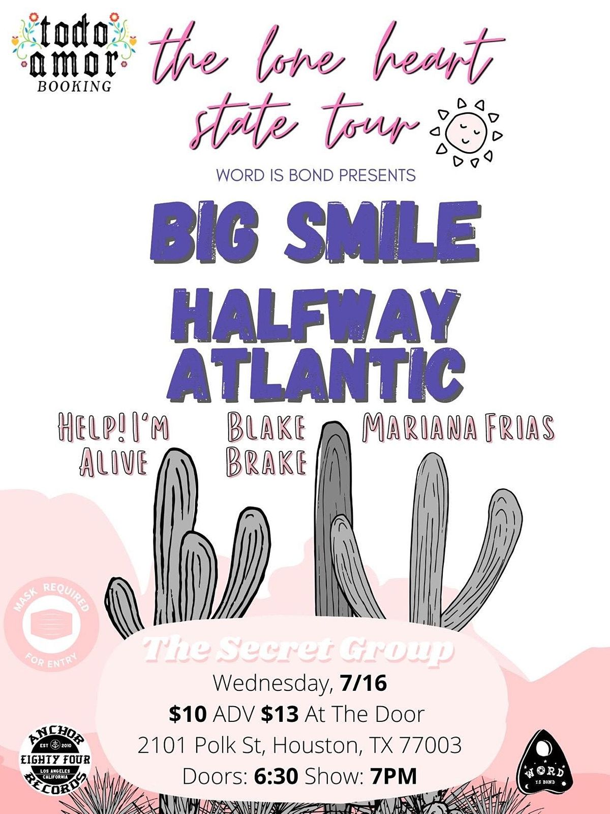 Big Smile, Halfway Atlantic: The Lone Heart State Tour