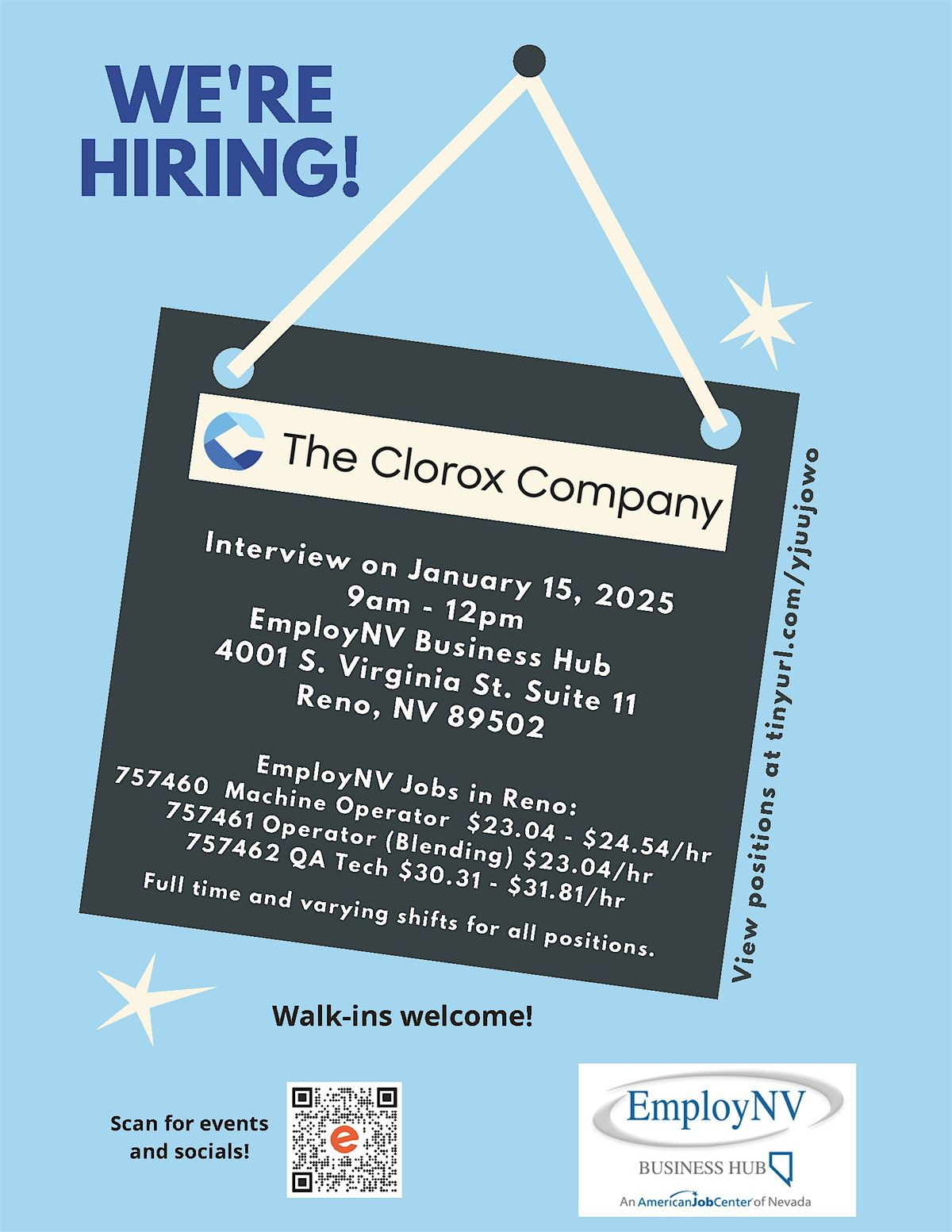 RENO, NV - The Clorox Company Hiring Event