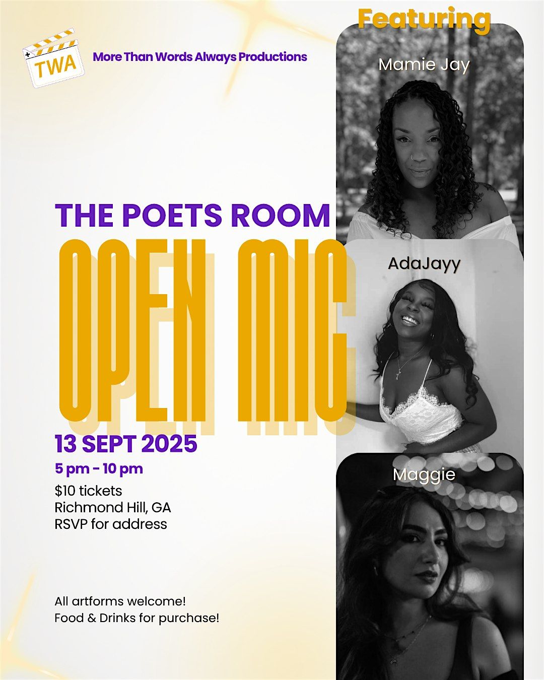 The Poets Room -Open Mic Night