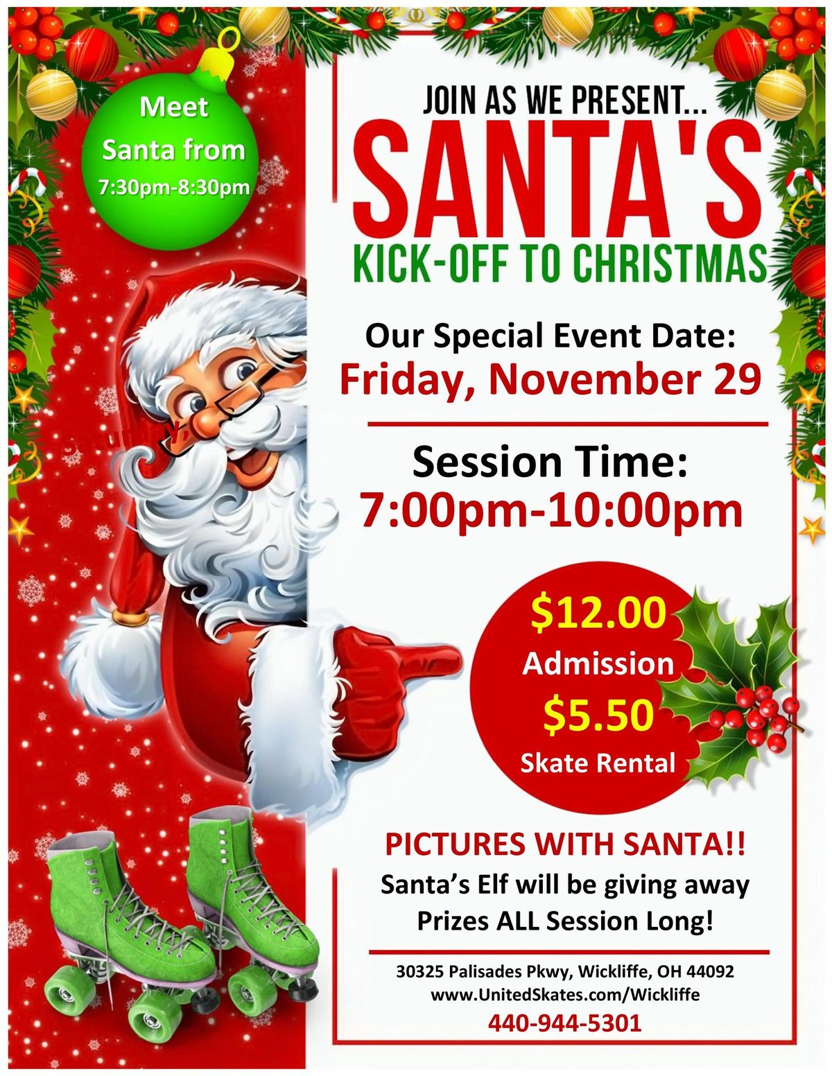 Santa's Kickoff to Christmas Skate