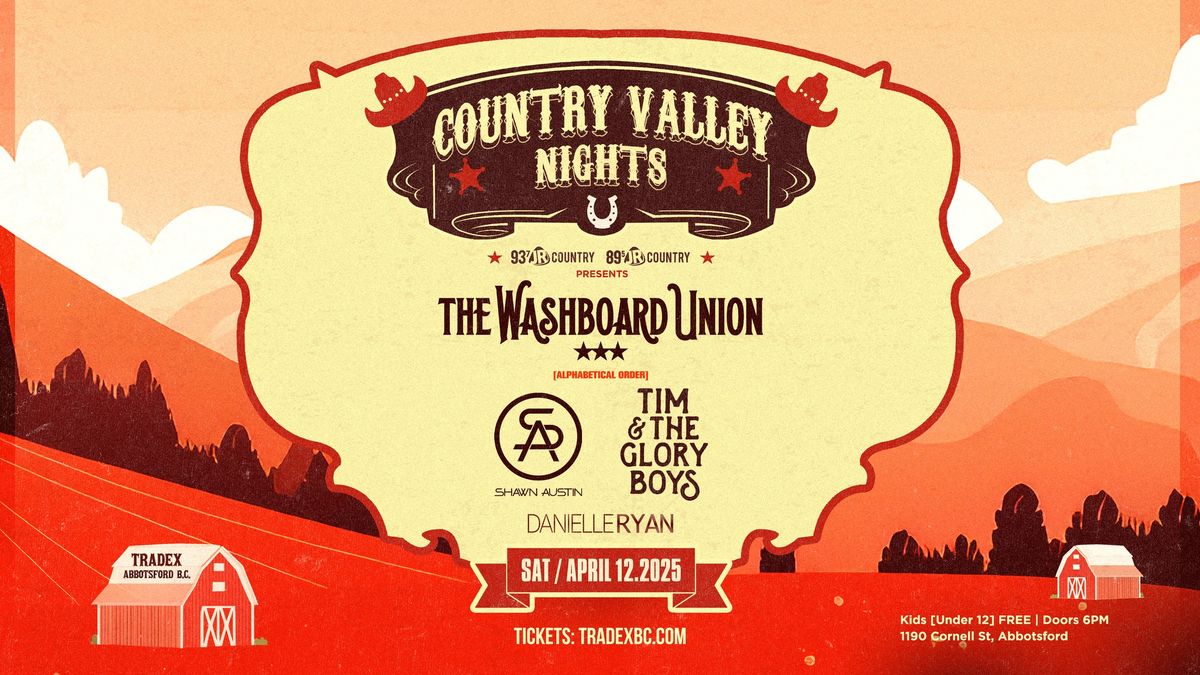 JR Country Pres: Country Valley Nights w\/ The Washboard Union