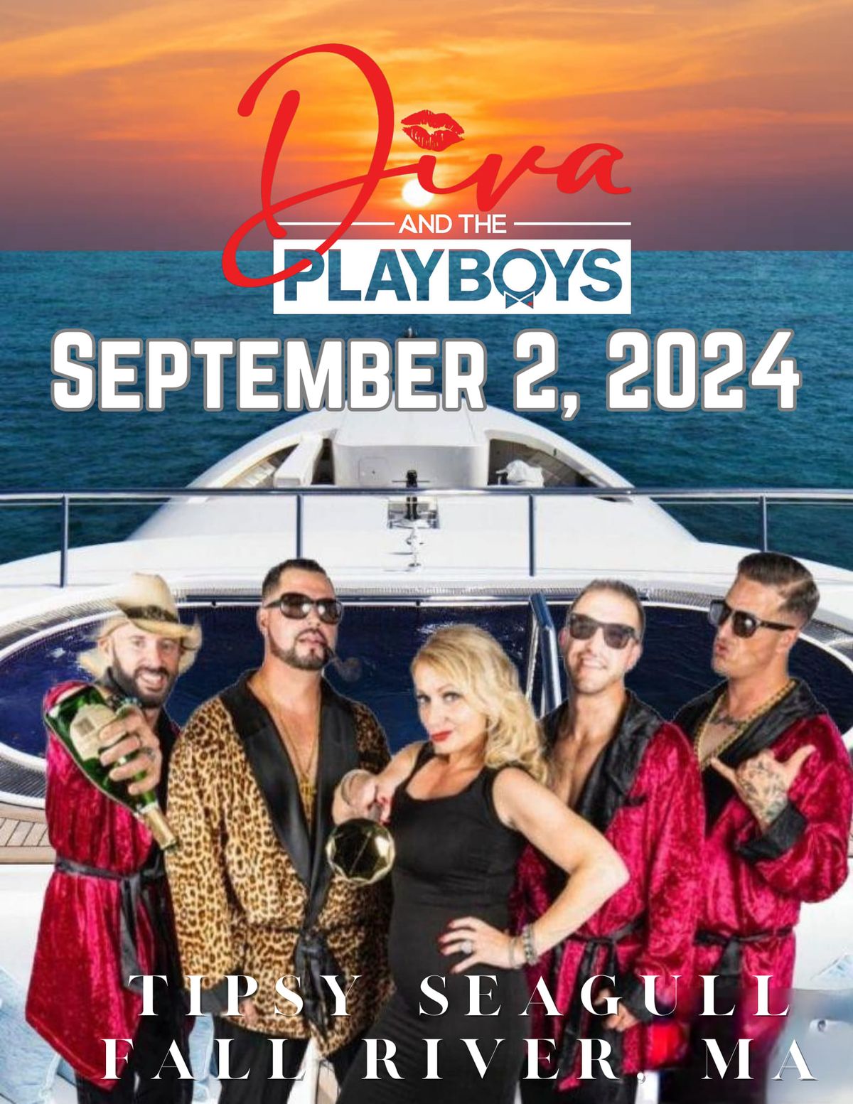 Diva and Playboys at Tipsy Seagull Labor Day 9\/2\/24!