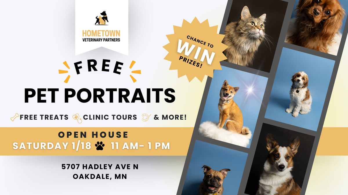 Free Pet Portraits: Open House of Hometown Veterinary Partners Silver Lake