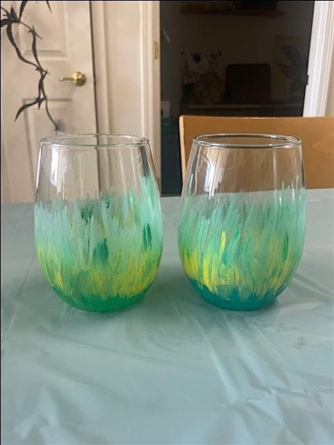 Wine or Beer Glass paint workshop