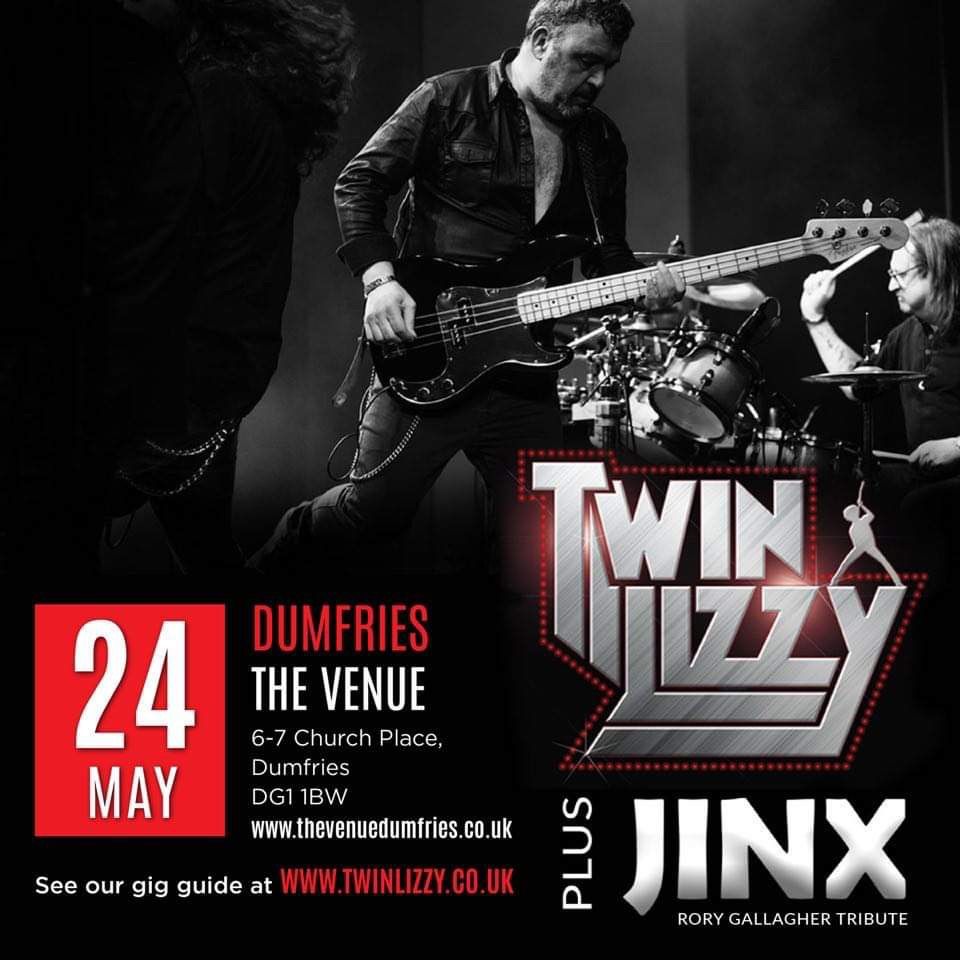 Irish Rock Legends Night with TWIN LIZZY AND JINX THE RORY GALLAGHER TRIBUTE!  