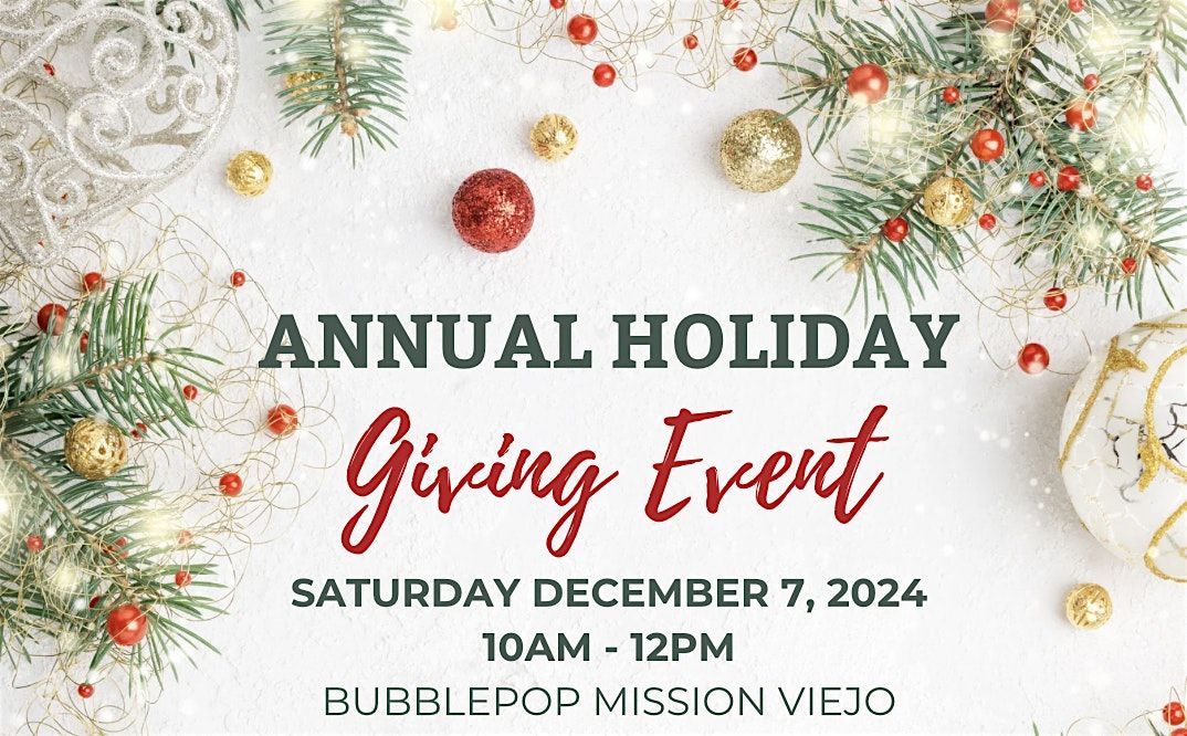 BubblePOP's Annual Giving Event