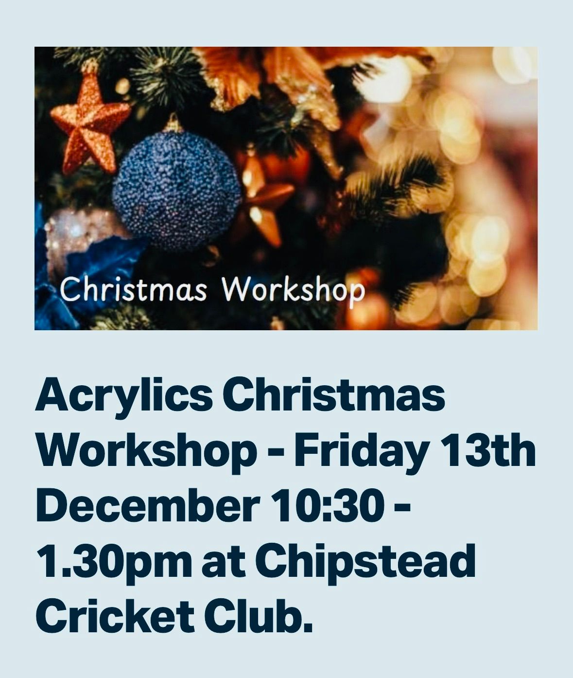 Acrylics Workshop December 2024