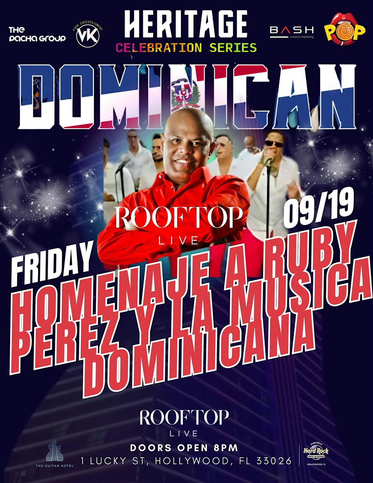 DOMINICAN HERITAGE HOMENAJE EN VIVO A RUBY PEREZ Viernes Sept 19 ROOFTOP