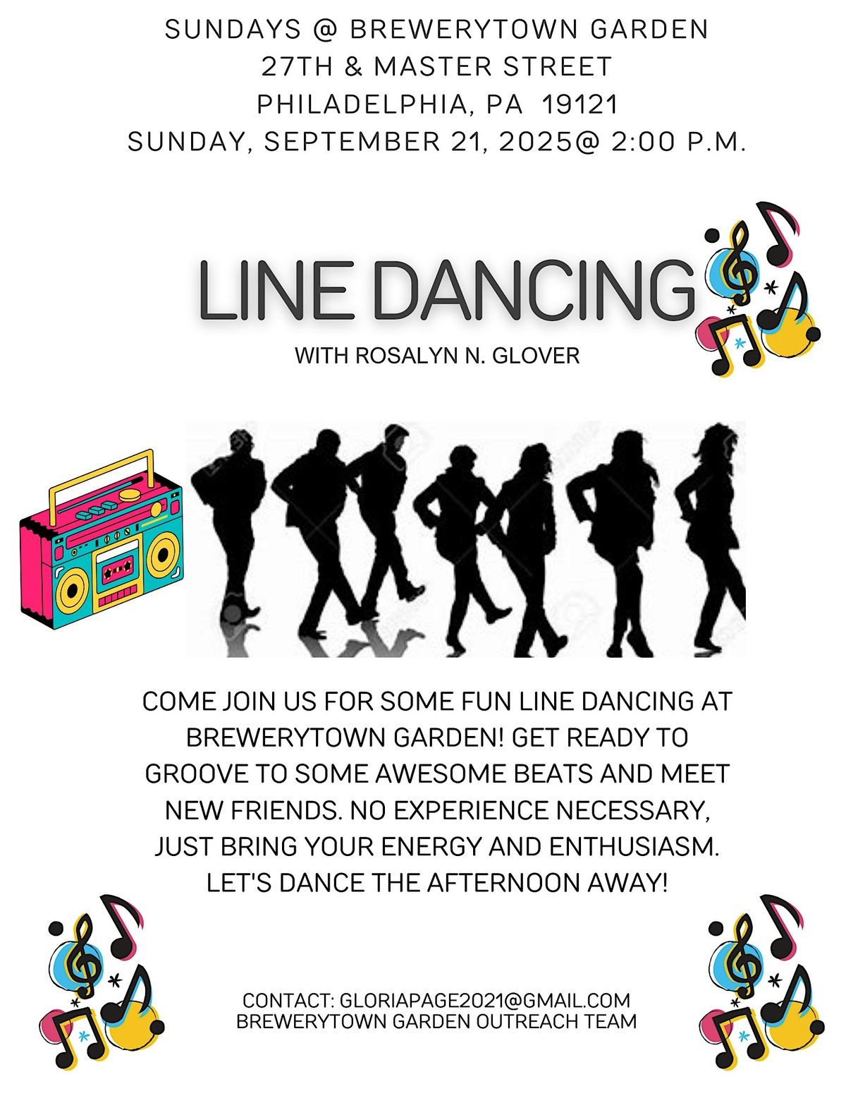 Line Dancing - Sundays @ Brewerytown Garden