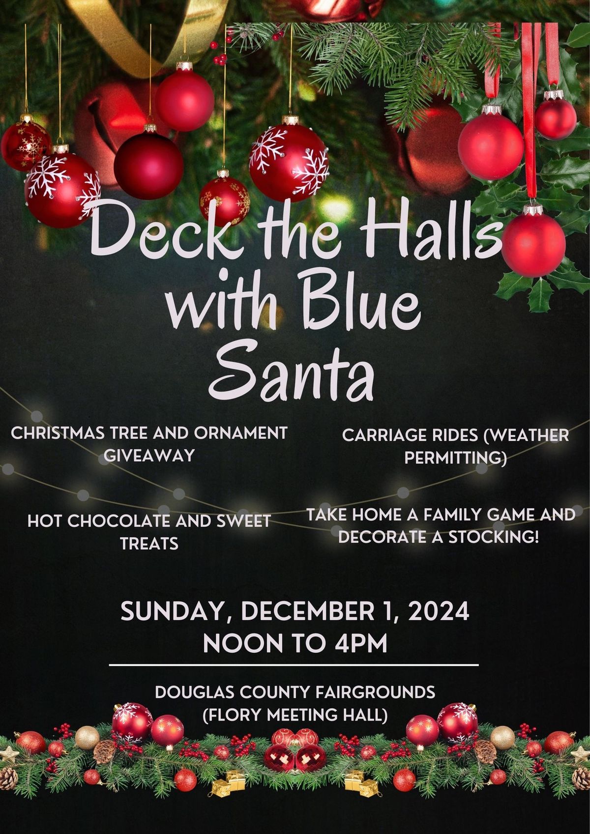 Deck the halls with Blue Santa!