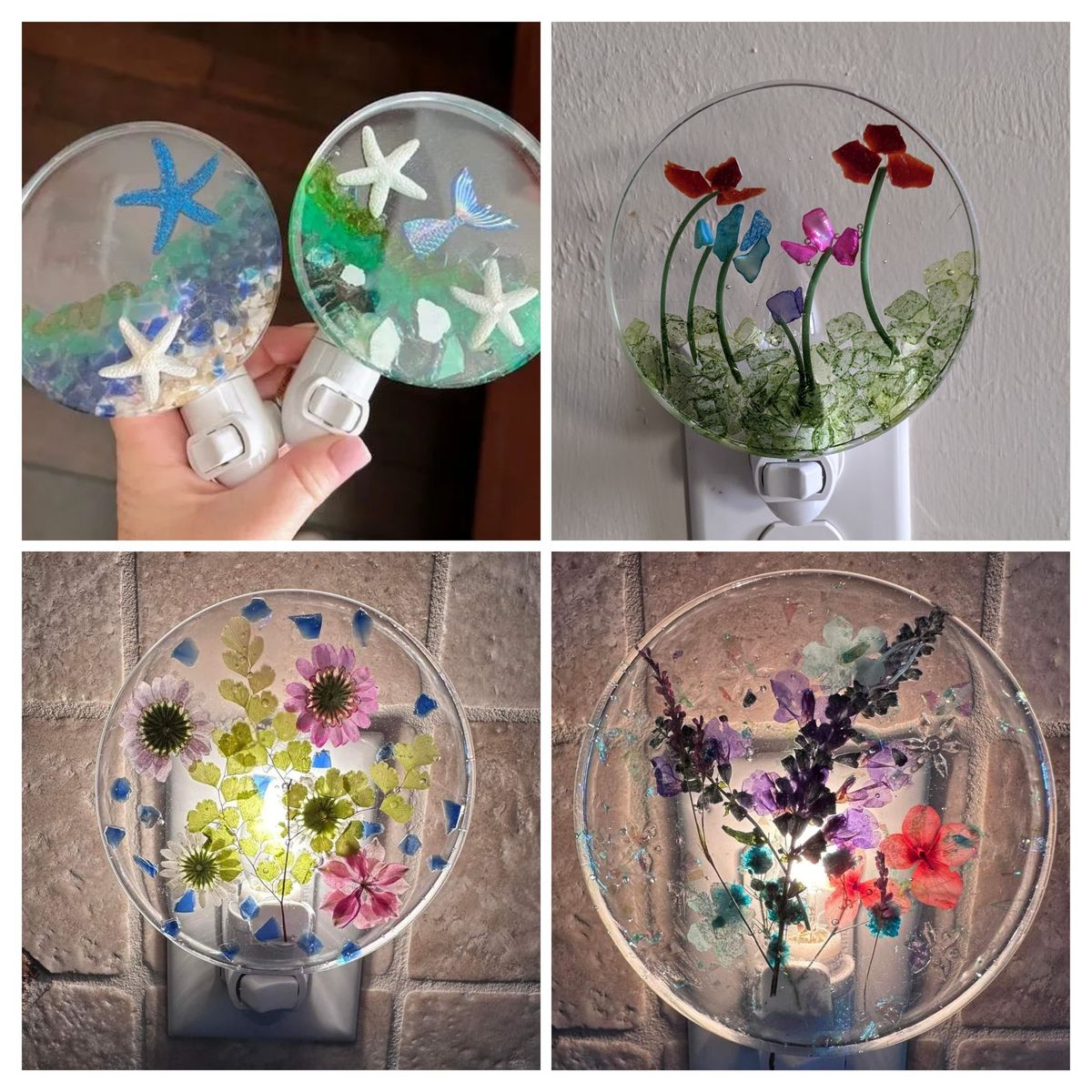 (CANCELLED) RESIN ART NIGHT LIGHTS-PORT CHARLOTTE FL-DOWN TO EARTH; A GATHERING PLACE