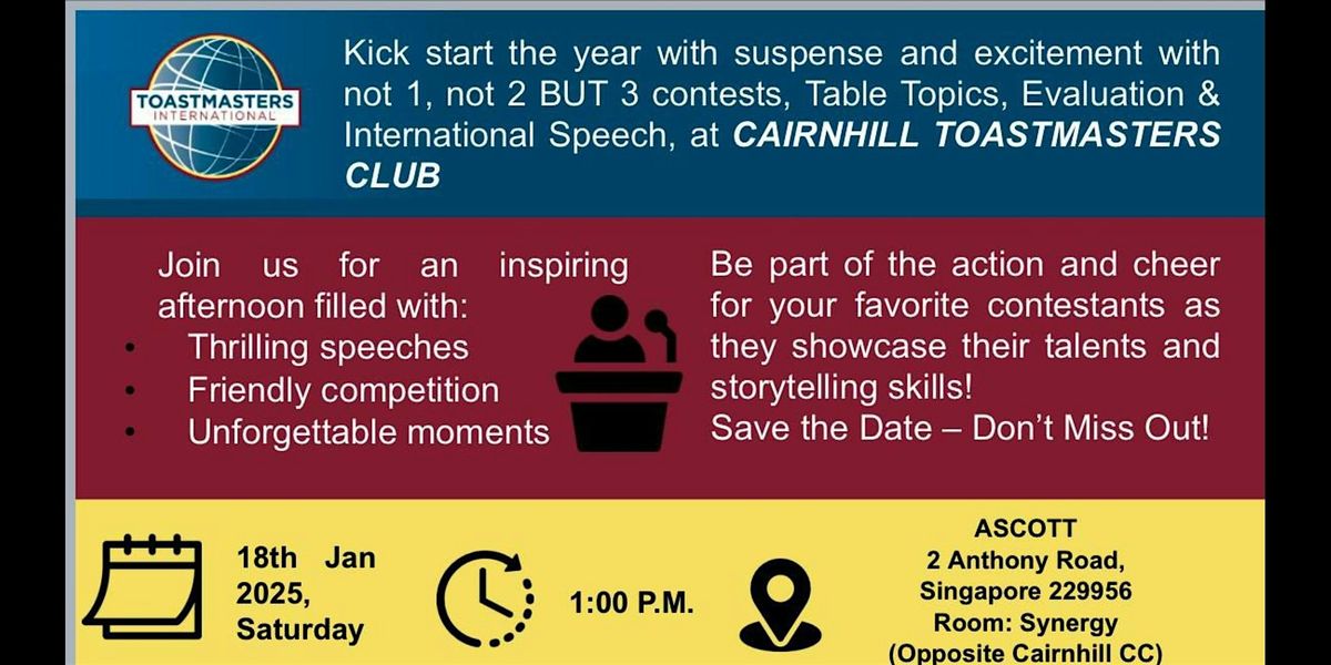 Cairnhill Toastmasters Club Contest