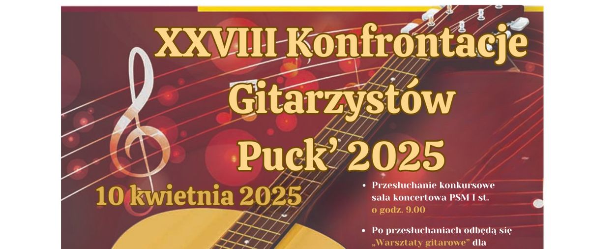 XXVIII Konfrontacje Gitarzyst\u00f3w Puck' 2025