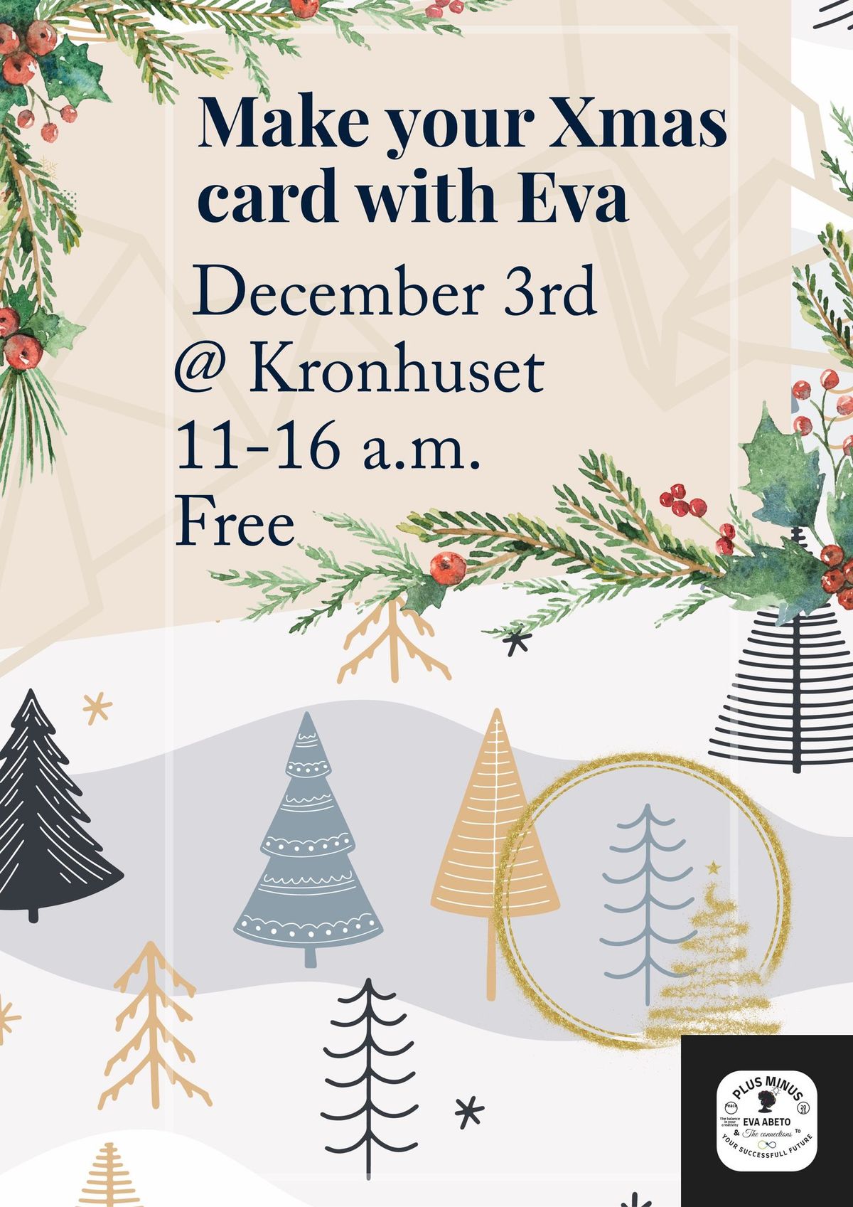 Make a Xmas card with Eva