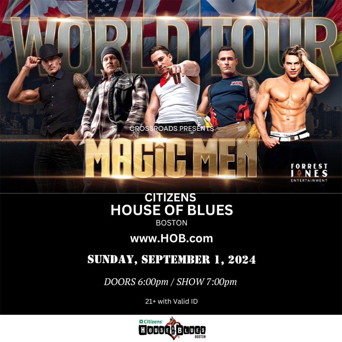 MAGIC MEN AUSTRALIA IN USA - BOSTON - CITIZENS HOUSE OF BLUES - SEPT 1  [[FINAL SHOW OF 2024 TOUR]]