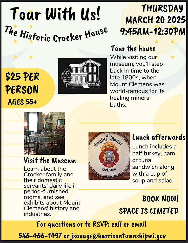 Crocker House Museum & Gardens Tour + Luncheon