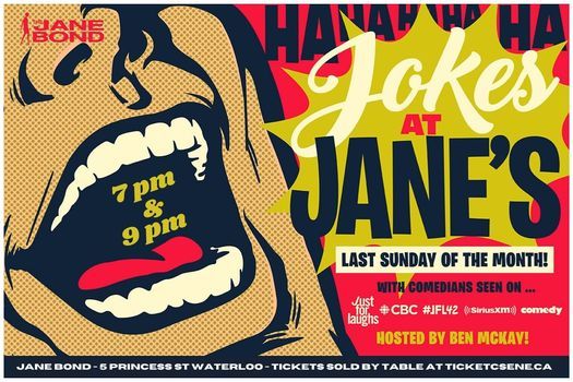 Jokes at Jane's with Andrew Barr! (7 & 9pm Shows)