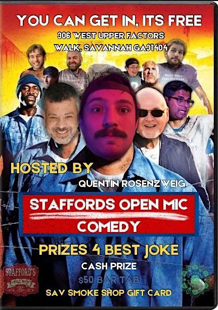 Stafford's Pub Comedy Open Mic Hosted by Quentin Rosenzweig