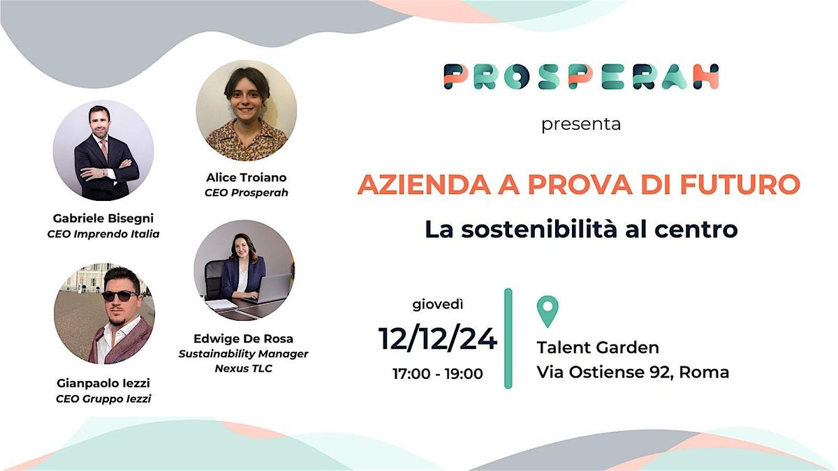 Azienda a prova di futuro: La sostenibilit\u00e0 al centro