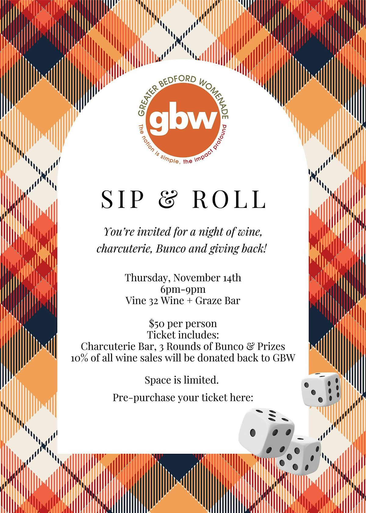 Greater Bedford Womenade's Sip & Roll