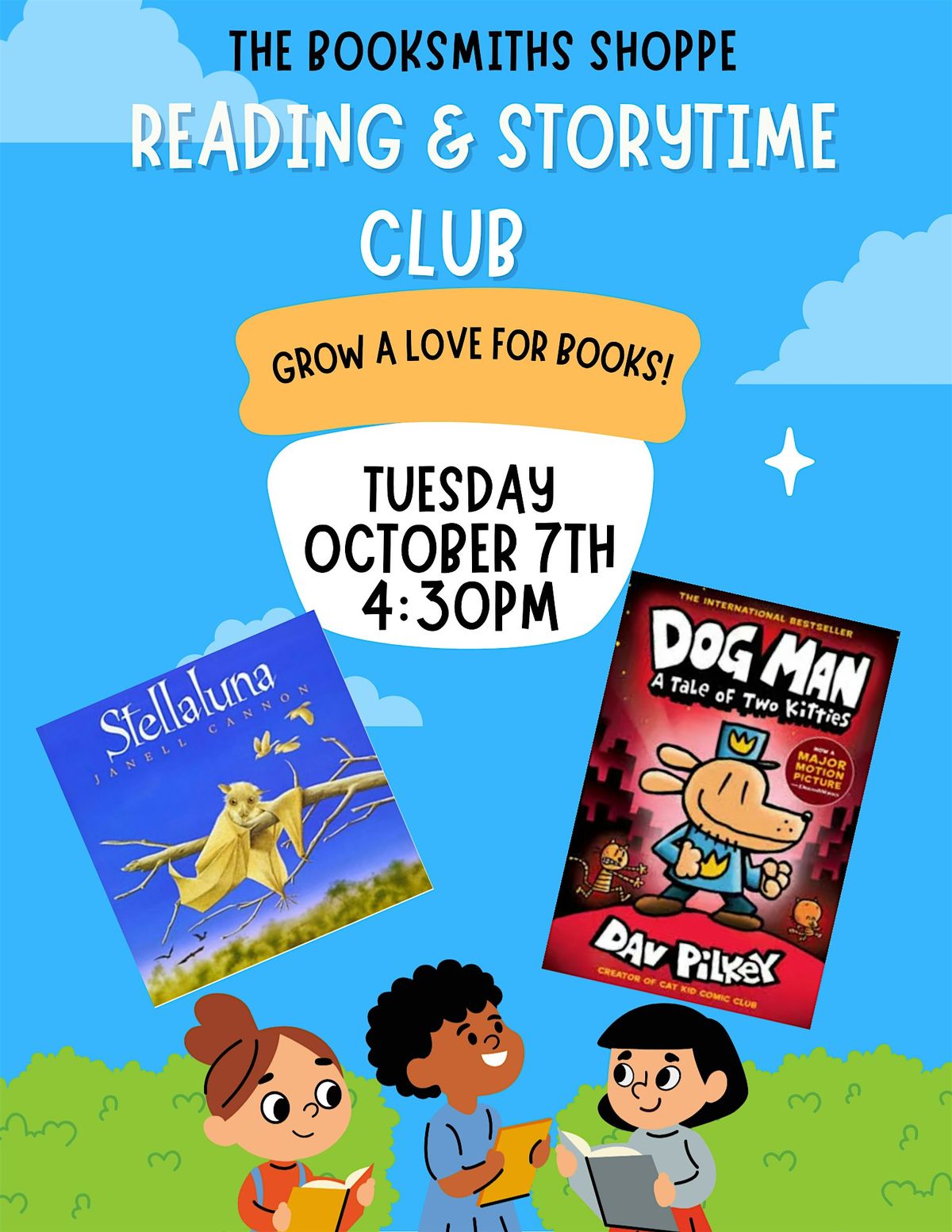 Reading and Storytime Club - Tuesday 10\/7 at 4:30 PM