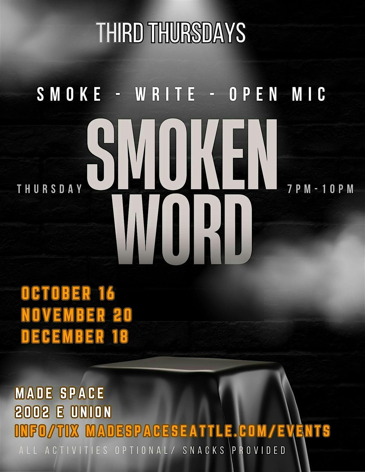 Third Thursday's: Smoken Word