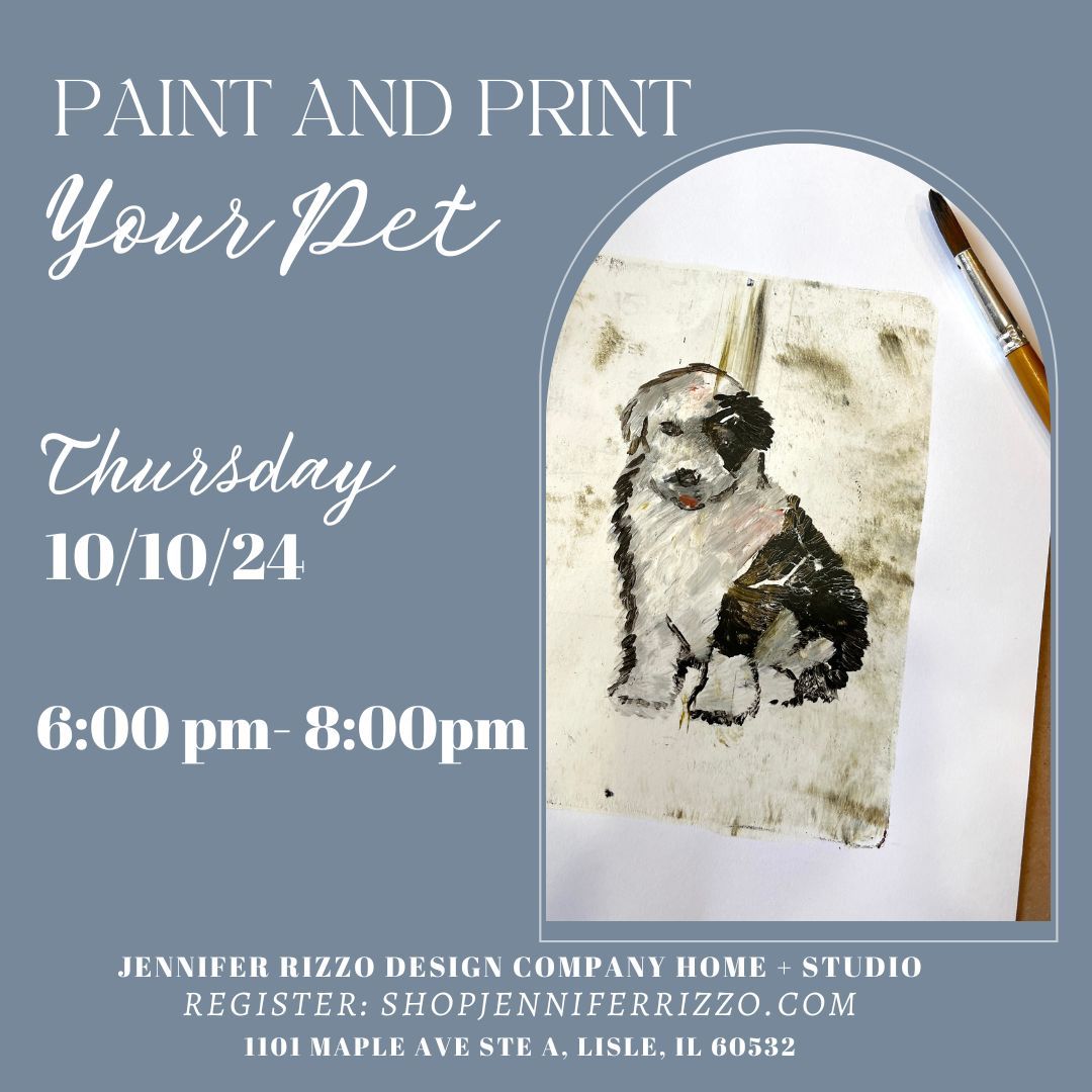 Print and Paint Your Pet Thursday, October 10th 6:00pm-8:00pm