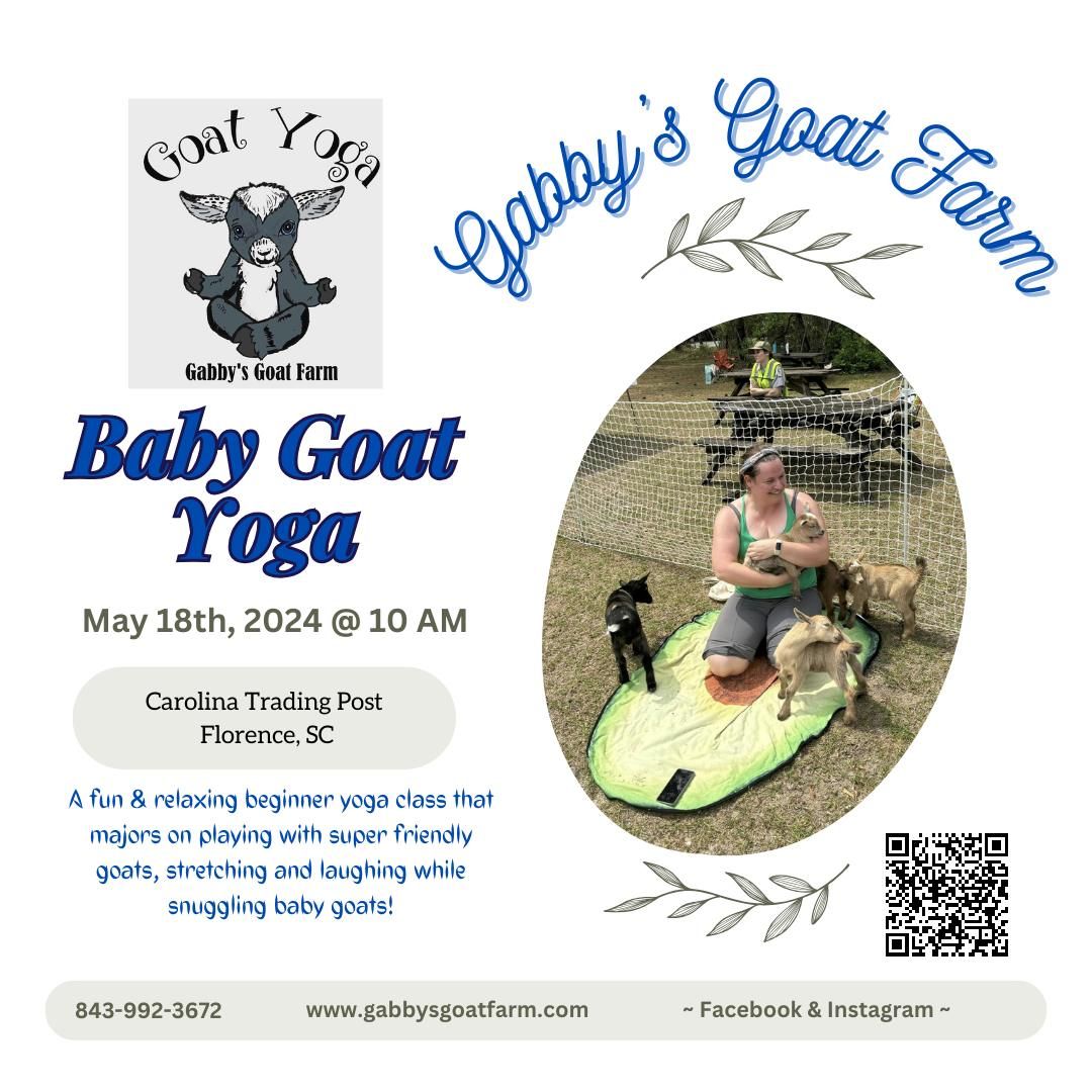 Baby Goat Yoga at Carolina Trading Post