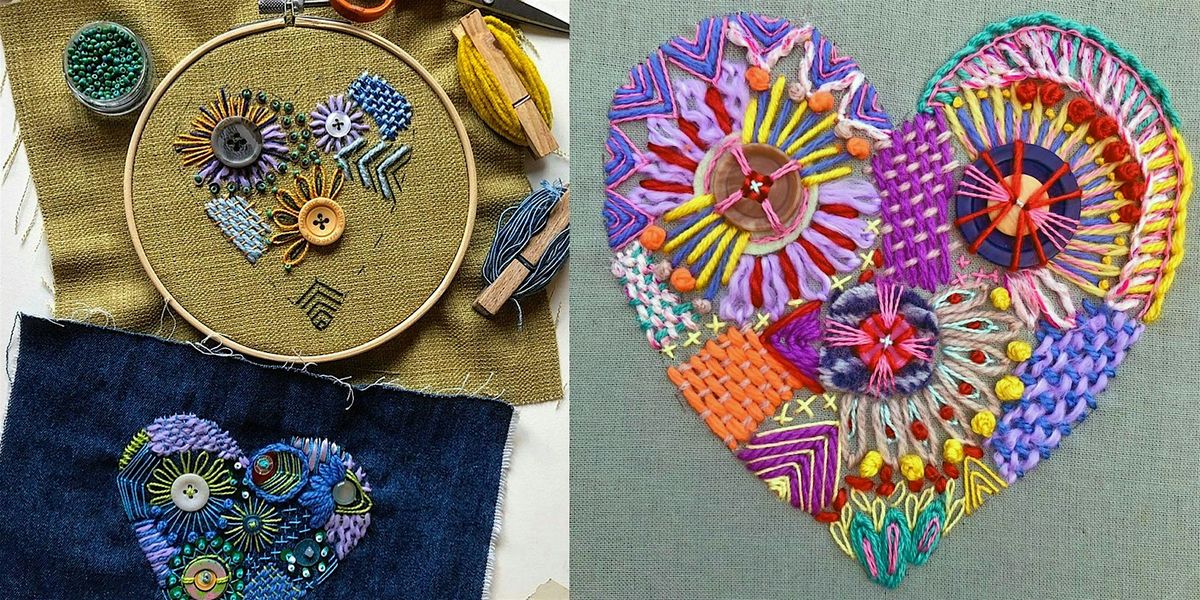 Embellished and Stitched Hearts with Jessica Grady
