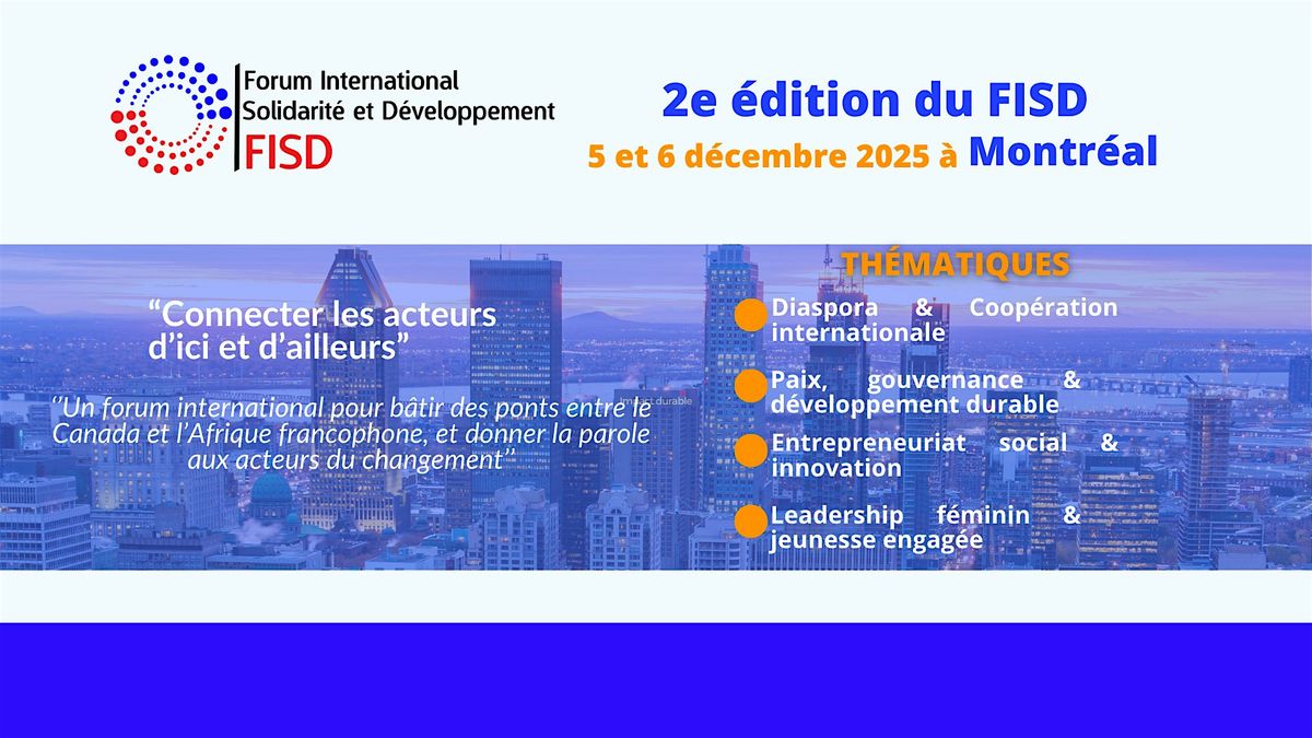 FISD 2025 \u2013 Forum International et Solidarit\u00e9 pour le D\u00e9veloppement