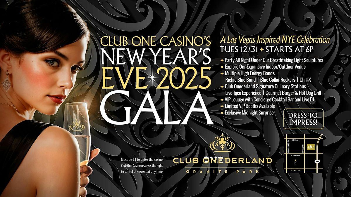 2025 New Year's Eve Gala at Club One Casino