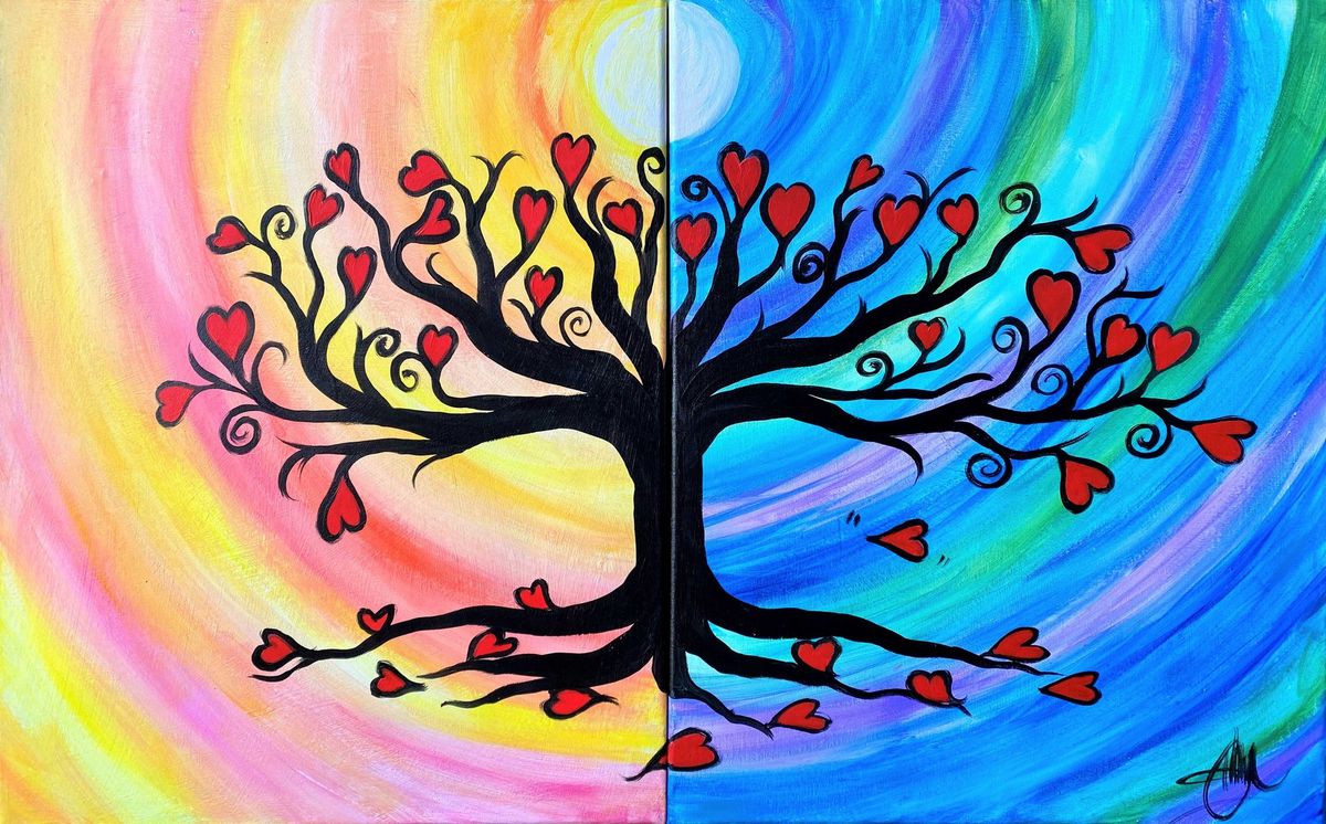 Valentine's Paint Night at Silver Moon Brewing!!