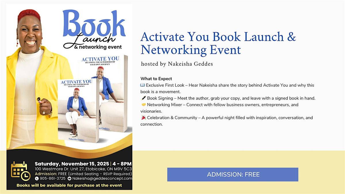 Activate You Book Launch & Networking event