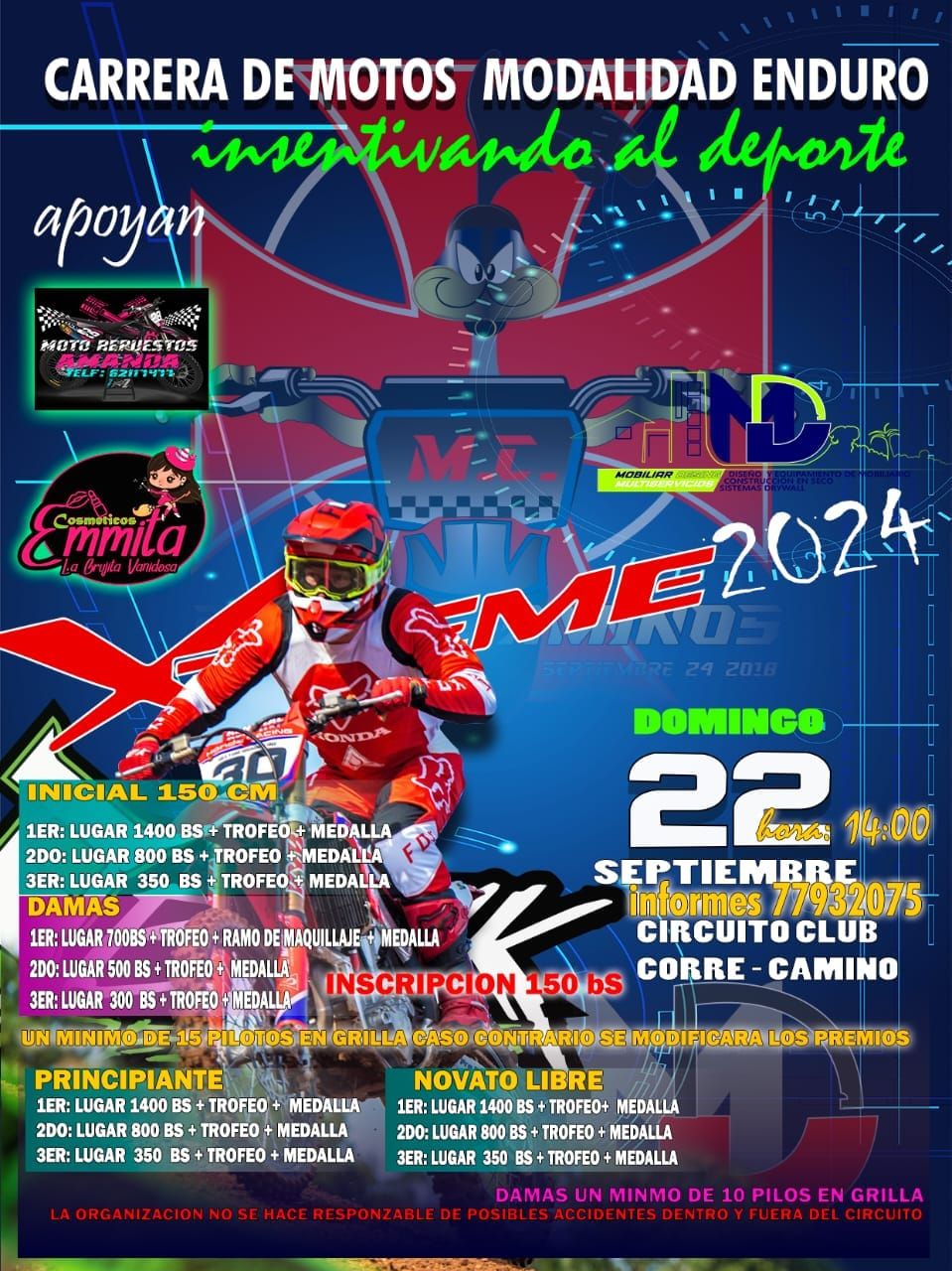 carrera de motos enduro