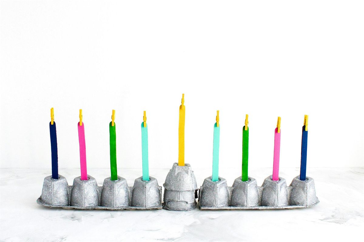 Egg Carton Menorah