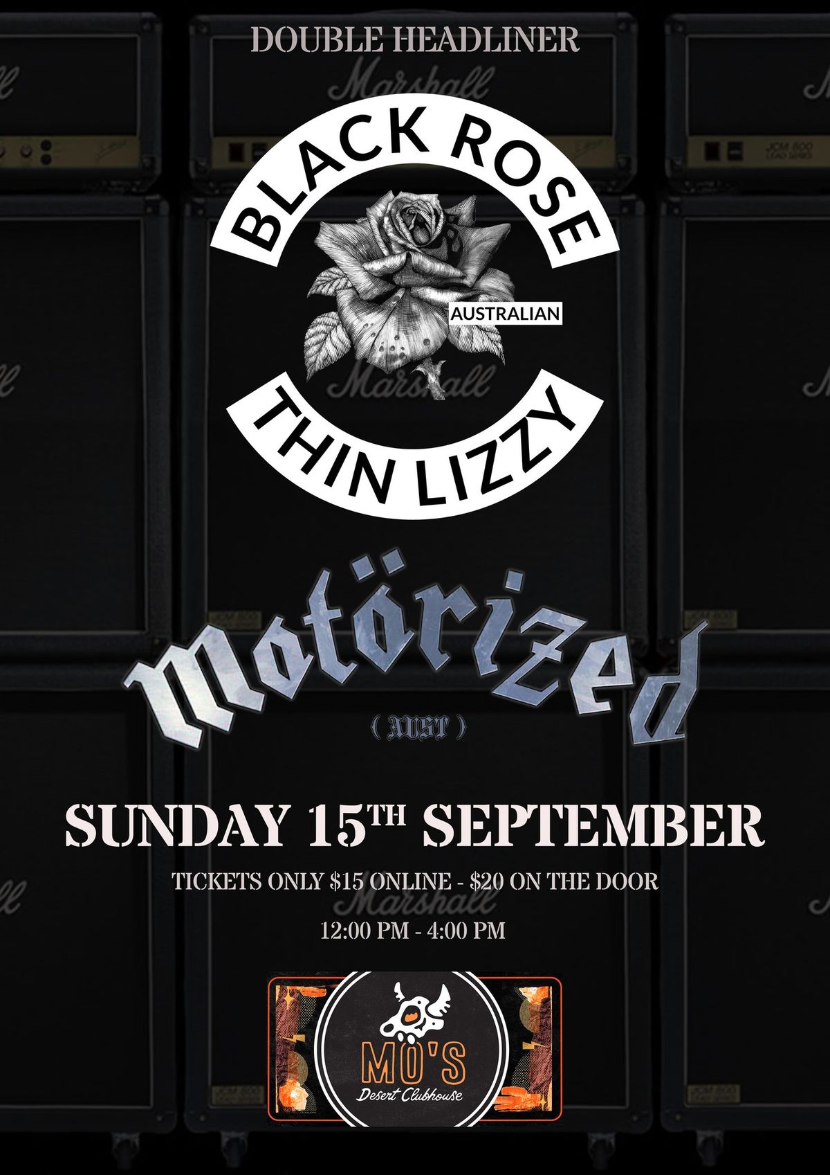 Australian Thin Lizzy (Black Rose) & Motorized Show - 'The Boys Are Back In Town'