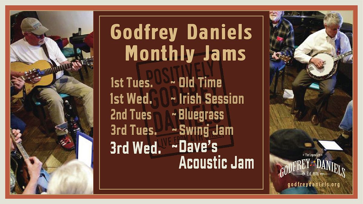 \ud83c\udfb8\ud83d\udc68\ud83c\udffc\u200d\ud83c\udf3e\ud83c\udfb5 Third Wednesday Dave's Acoustic Jam Night