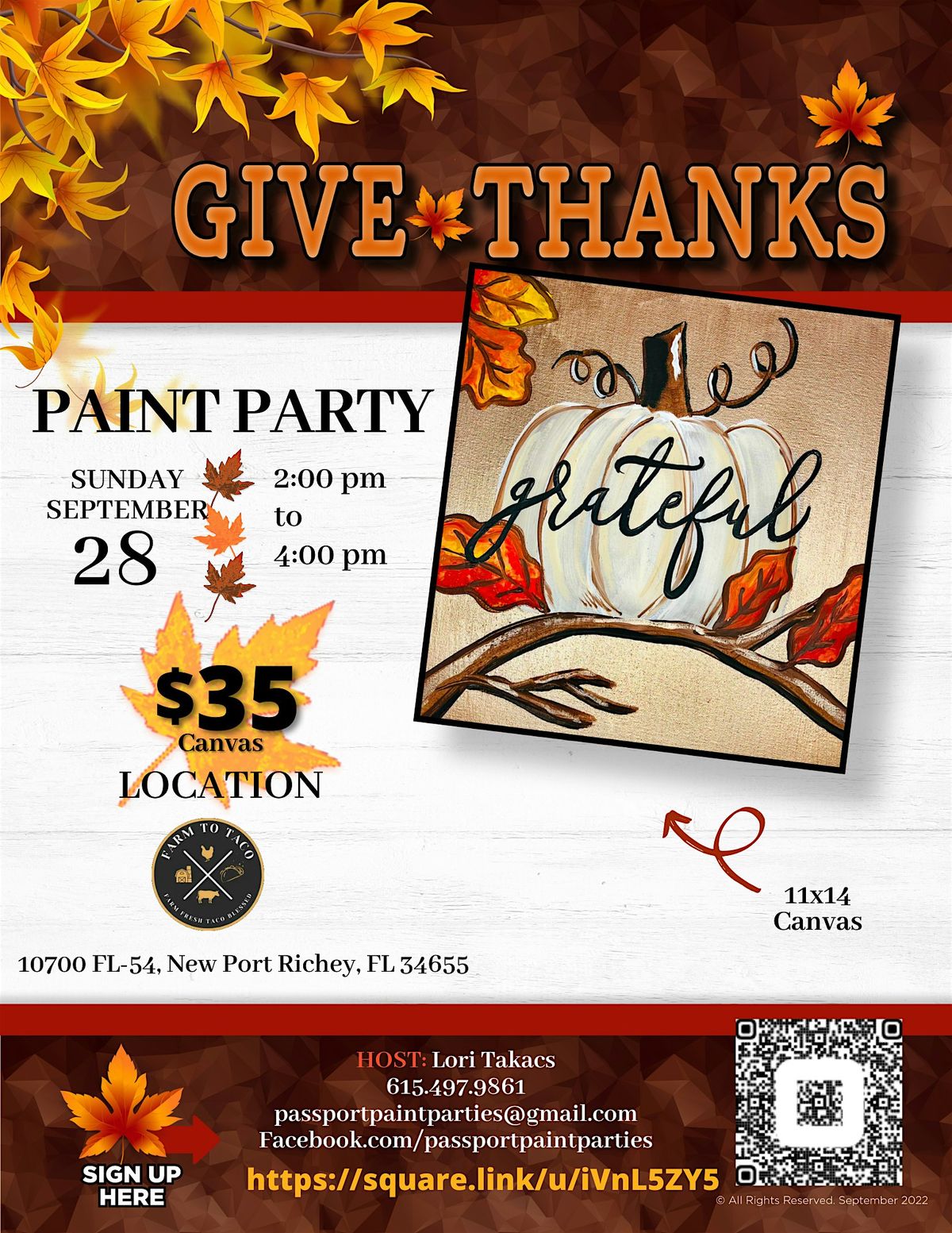 9.28.25 Grateful Pumpkin at Farm to Taco in Trinity