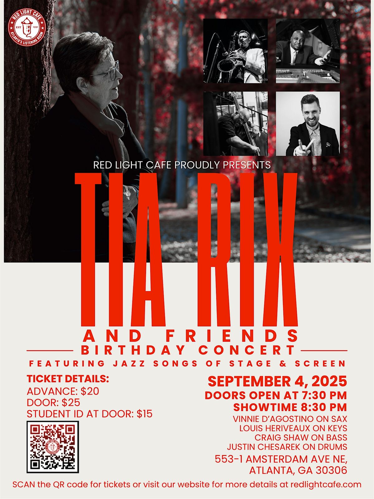 Tia Rix and Friends Birthday Concert: Jazz of Stage & Screen