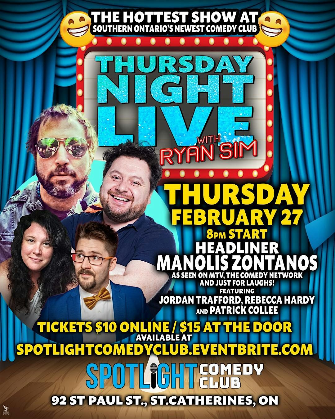 Thursday night live at Spotlight Comedy Club featuring  Manolis Zontanos