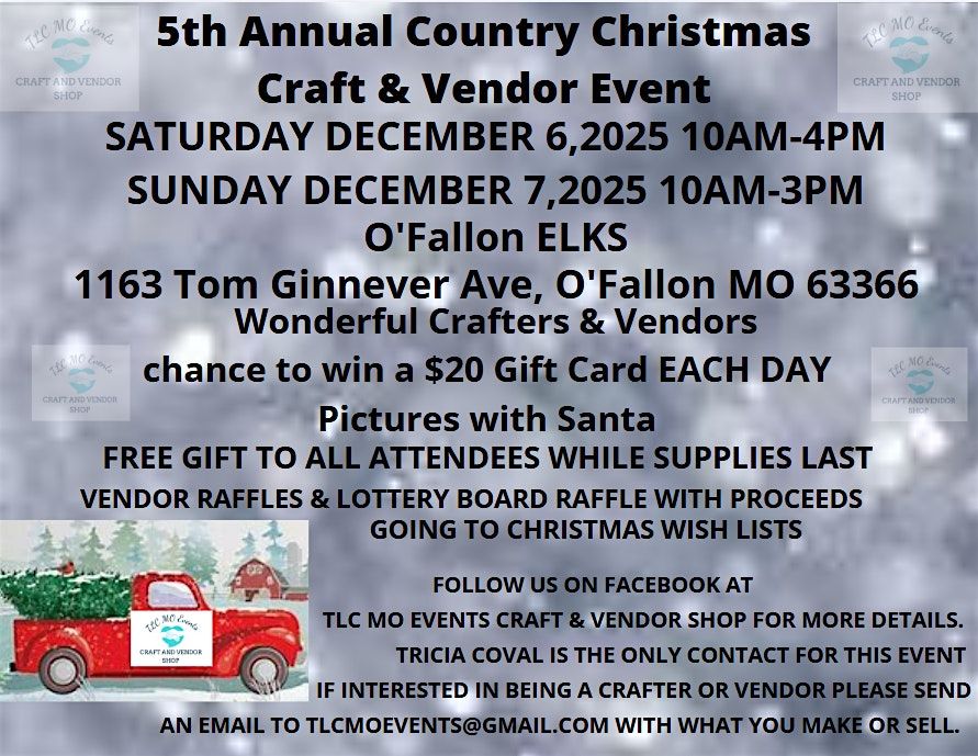 5th Annual Country Christmas Craft and Vendor Event