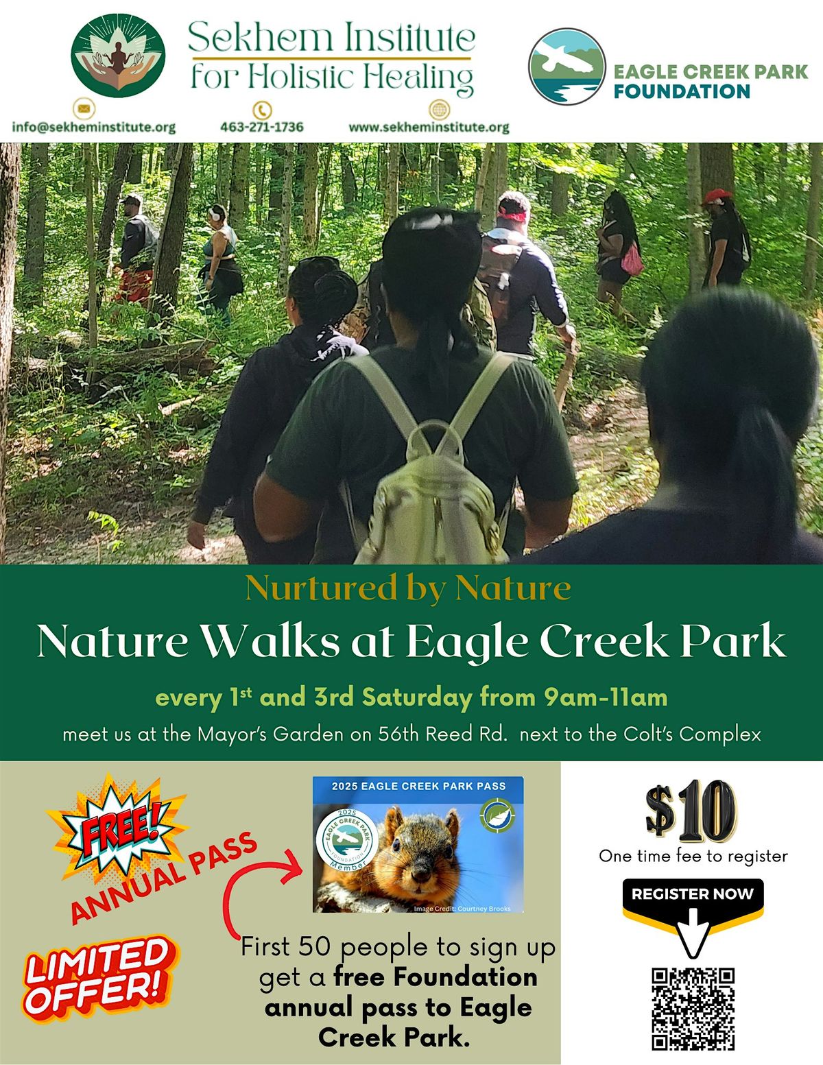 Nurtured by Nature Hikes at Eagle Creek Park