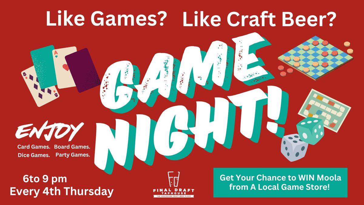 NEW - Game Night at Final Draft Taphouse