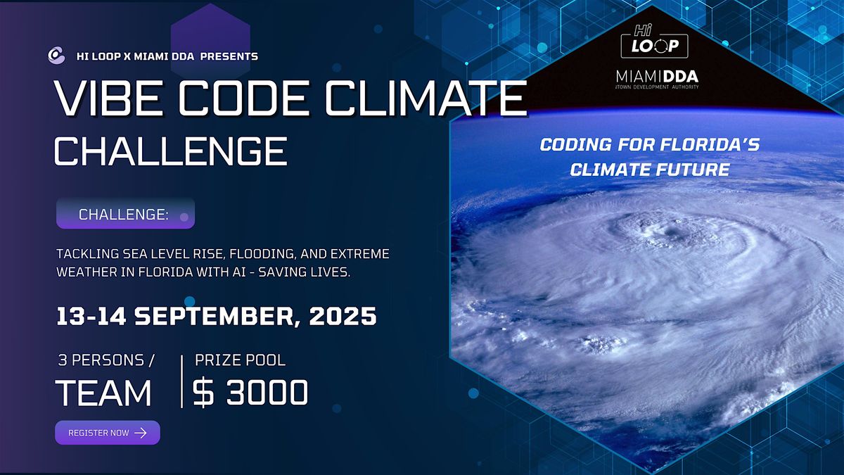 AI Climate Challenge - Miami | Pitch Your Innovation | WIN F1 GP + $3000