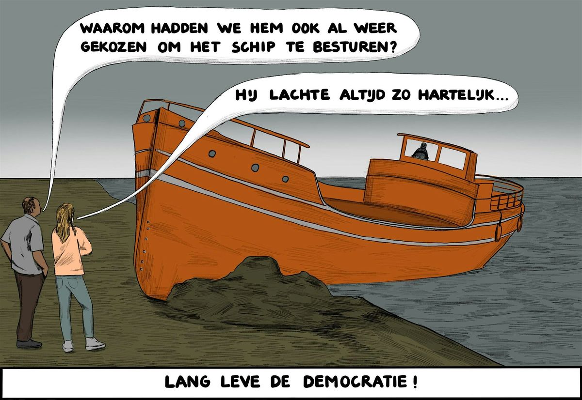 Filosofiecaf\u00e9 Deventer; over 'Democratie in zwaar weer'