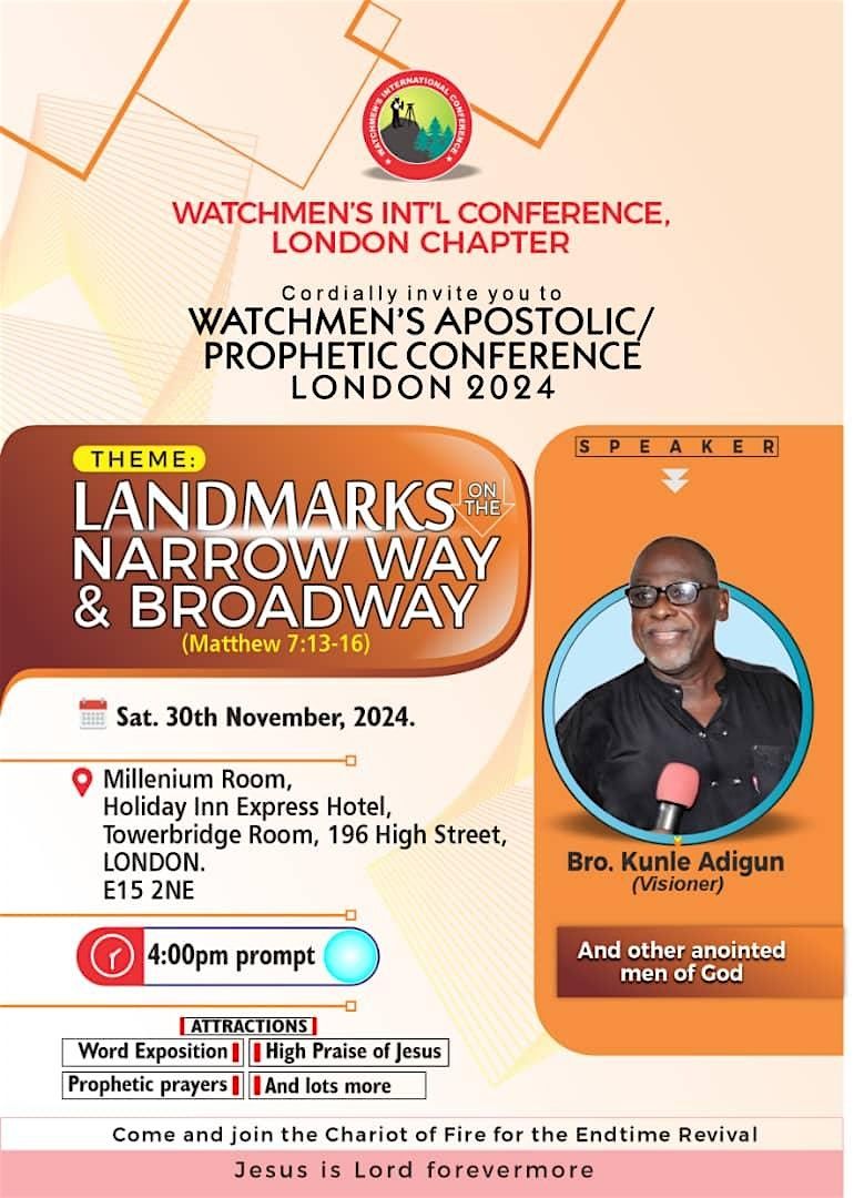 Watchmen's Apostolic\/Prophetic Conference London 2024