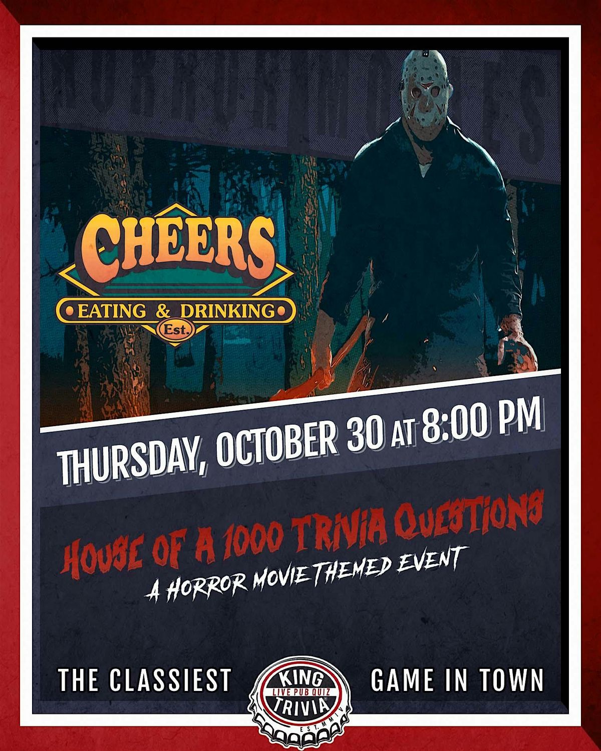 Horror Movies Trivia Night at Cheers Good Time Saloon