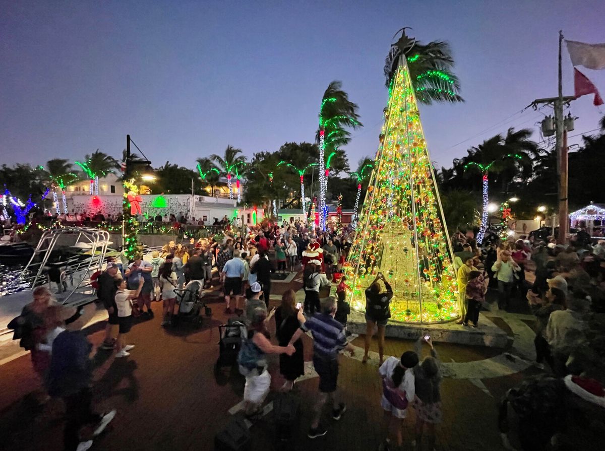 The Lighting of the "Harbor Walk of Lights"